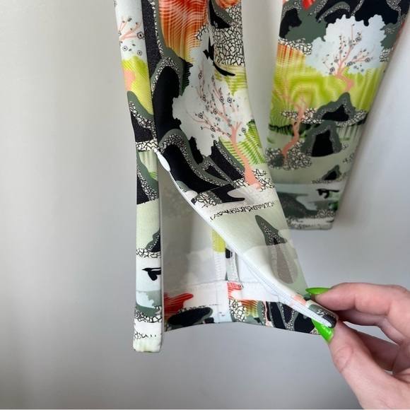 Opening Ceremony 5 Elements Colorful Print Neoprene High Rise Skinny Trousers 2 - Picture 13 of 14